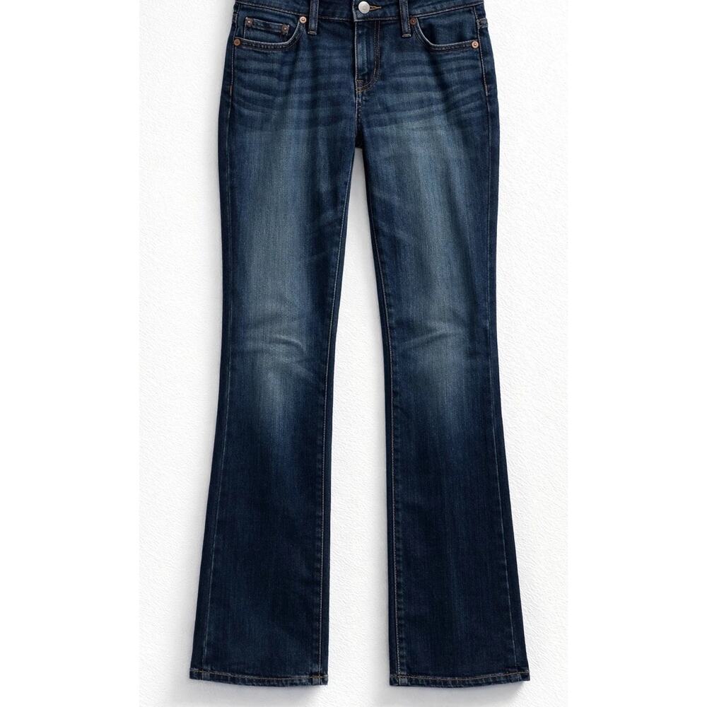 7 For All Mankind Colette Bootcut Dark Wash Jeans Sz 28 30x32.5‎ Low Rise Boho